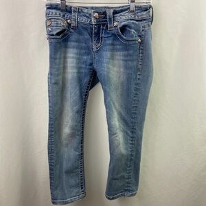 Miss Womens Jeans Mid Rise Cuffed Capri 26 Capris